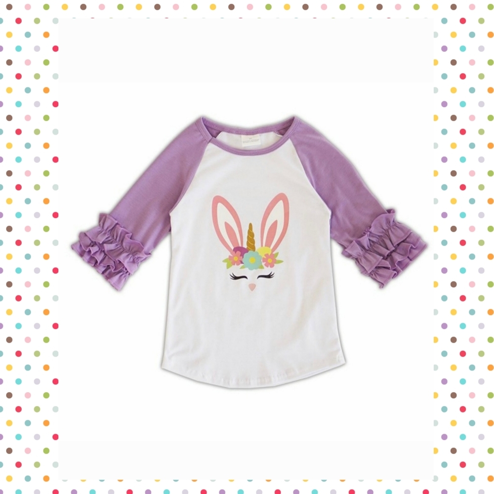 Bunny Ruffle Raglan Shirt